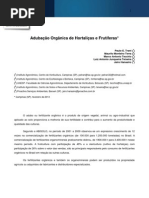 Adubação da adubação  Orgânica