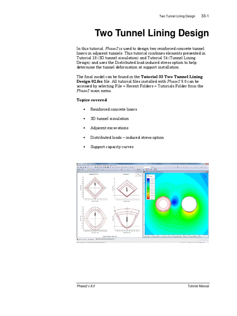 Tutorial 33 Two Tunnel Lining Design | PDF | Teaching Methods ...