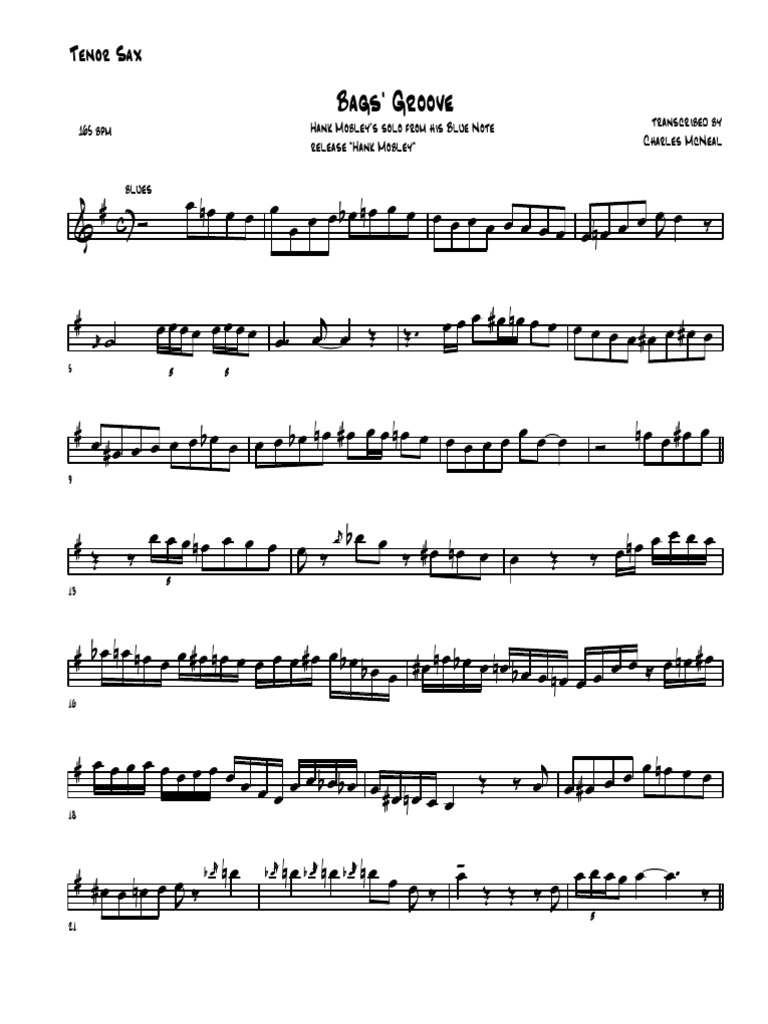 Hank MobleyBags Groove Solo