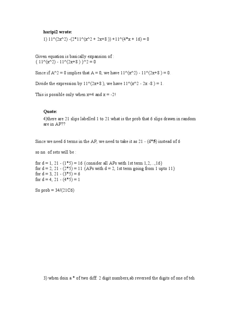 Good Probs With Solution | PDF | Mathematical Objects | Teaching ...