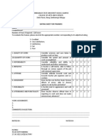 Rating Sheet for Trainees 2013