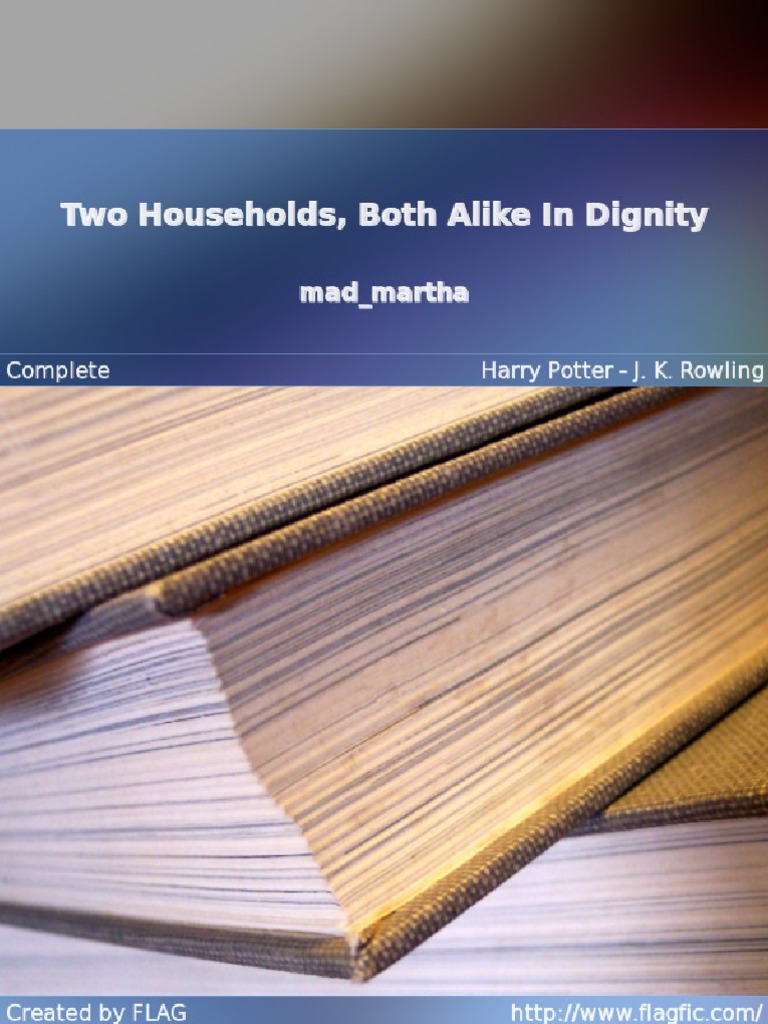 Two Households, Both Alike in Dignity Harry Potter Universe Harry Potter