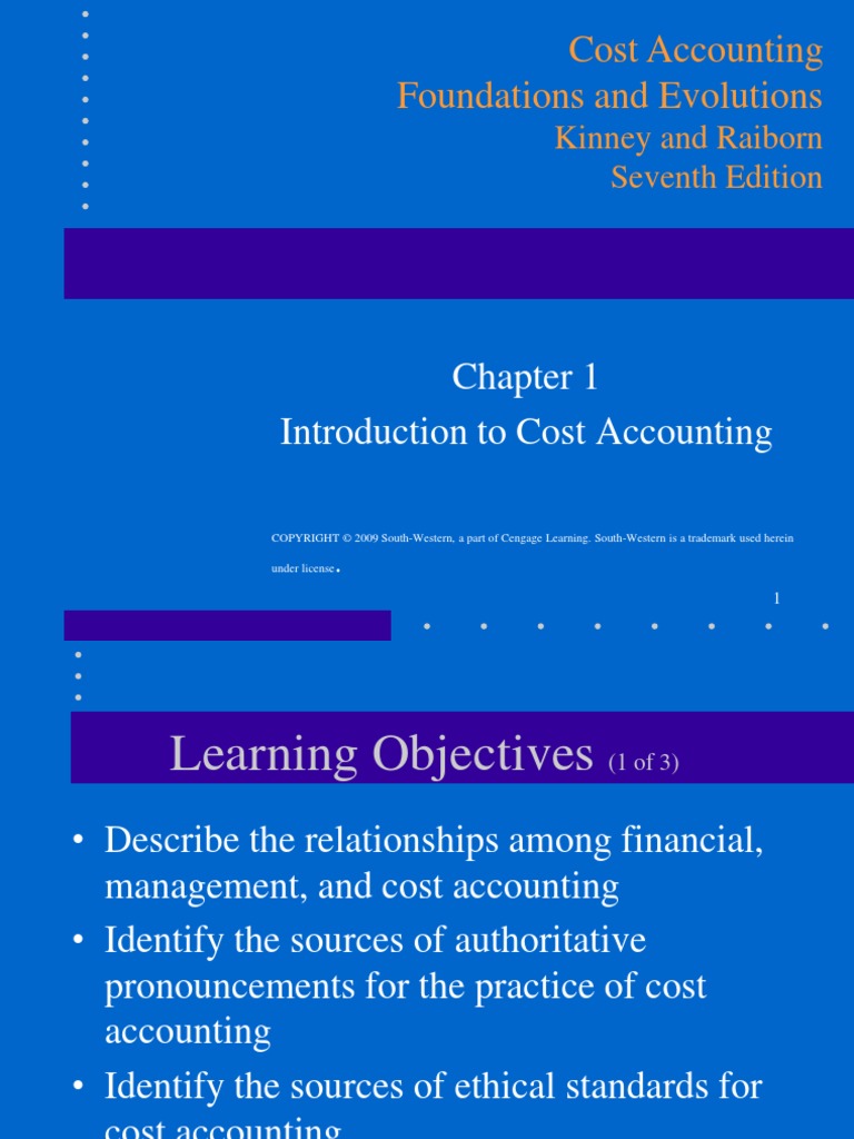 Chapter 1 - Introduction To Cost Accounting | PDF | Accounting ...