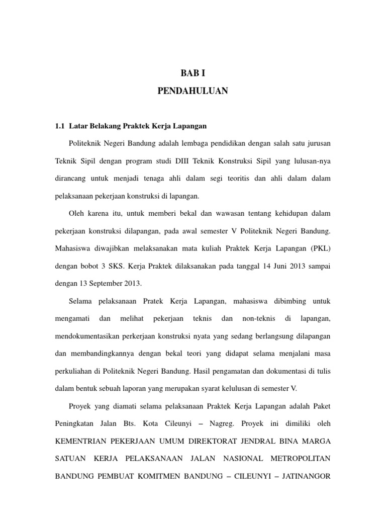 BAB I - Pendahuluan Laporan PKL