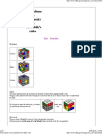 Conventions On Movements For The Rubik's Cube