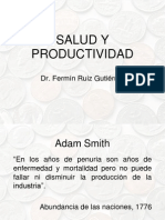 Salud Y Productividad: Dr. Fermín Ruiz Gutiérrez