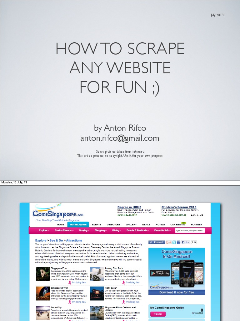 How To Scrap Any Website's Content Using Scrapy | PDF | X Path ...