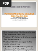 Perubahan Sosial-Durkheim