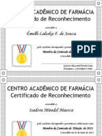 Certificados Mesarios CENTRO ACADÊMICO DE FARMÁCIA
