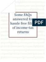 Some FAQs answered for hassle free filing of income