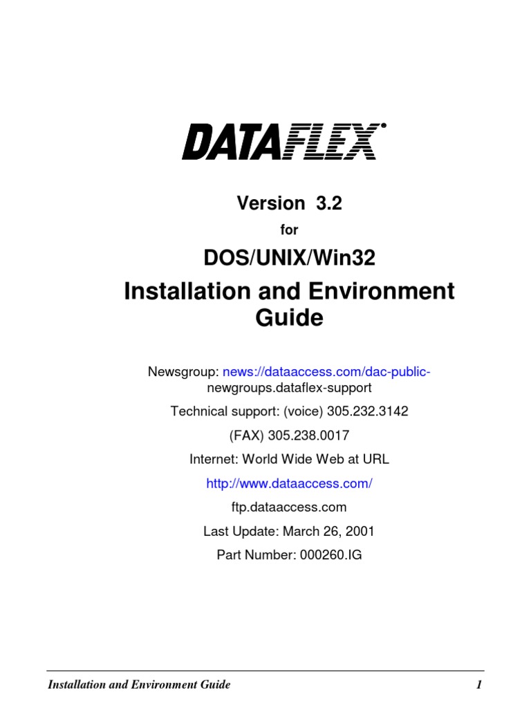 DataFlex 3.2 Installation and Environment Guide | PDF | Windows ...