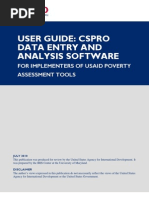 2010 - User Guide CSPRO Data Entry and Analysis For Implementers of USAID Poverty Assessment Tools - UNAIDS PDF