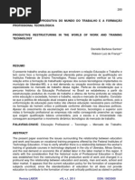 4 Reestruturacao Produtiva Do Mundo Do Trabalho e a Formacao Profissional Tecnologica