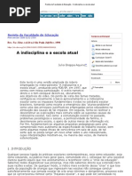 Revista da Faculdade de Educação - A indisciplina e a escola atual