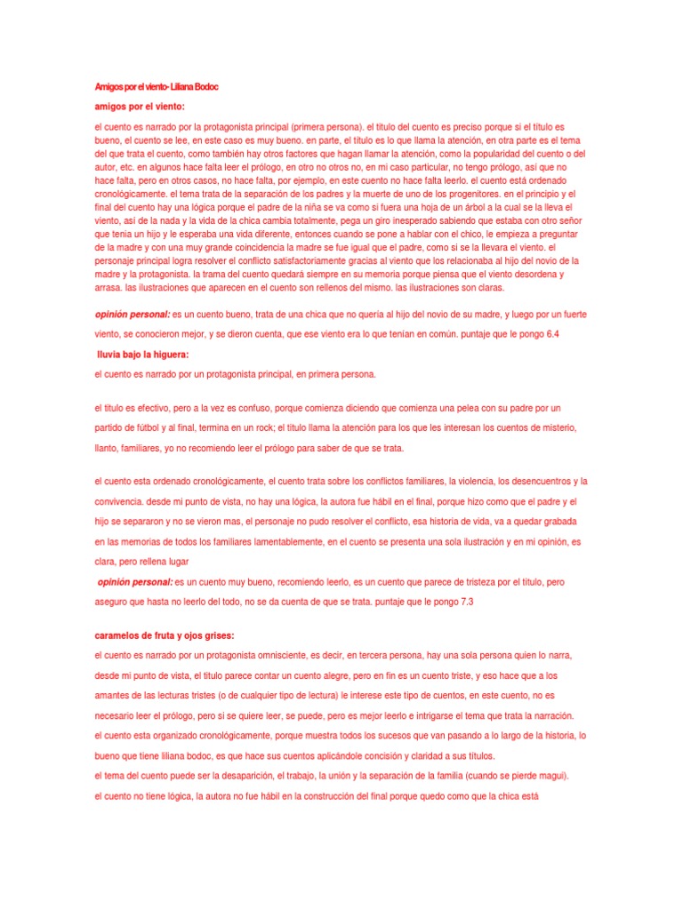 Amigos Por El Viento PDF Narración