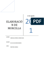 Elaboración Morcilla