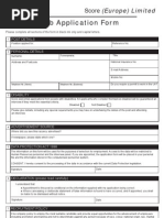 Score Group Application Form