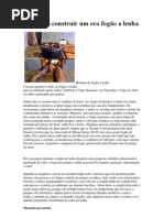 Como construir um eco fogão a lenha