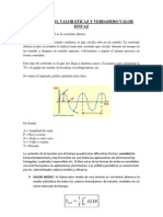 Valores Medio, Eficaz y Verdadero Valor Efixaz