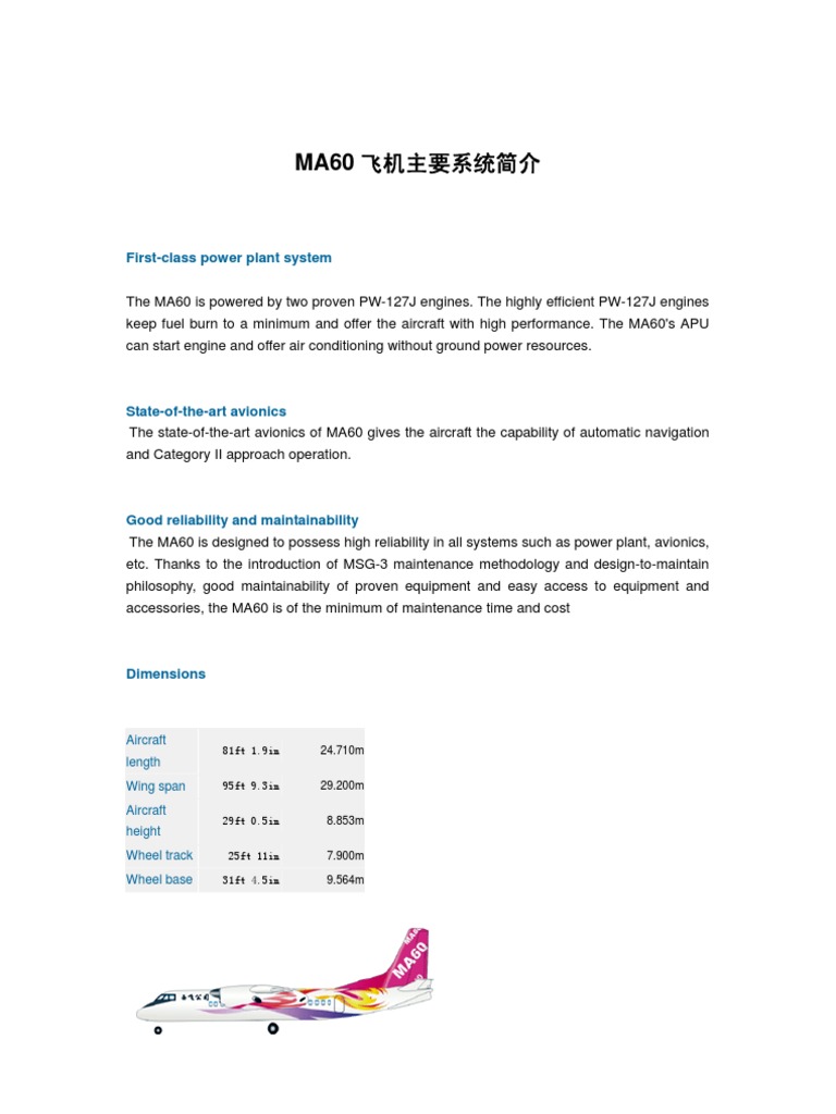 Ma 60 Aircraft | PDF | Aircraft | Vehicles