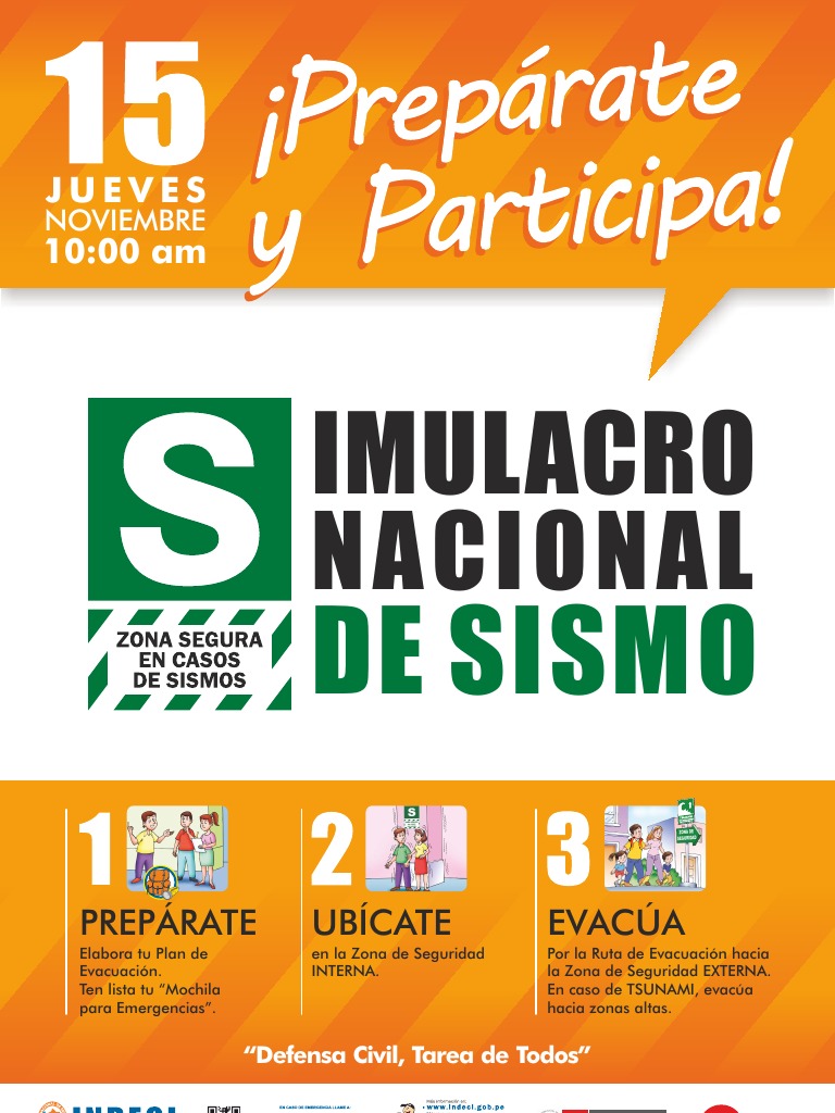 Afiche del Simulacro de Sismo 2023 | PDF
