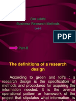 Om Sakthi Business Research Methods: Unit-2