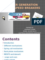 Power Generation Using Speed Breaker