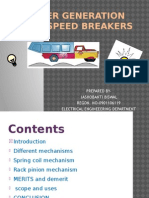 Speed Breaker Power Generation Mechanisms