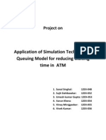 Application of Simulation Technique in Queuing Model For Reducing Waiting Time in ATM