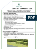 Public & Corporate Golf Access Card