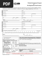 Website Development Proposal & Site Registration Form/Contract