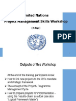 UN Project Management Skills Workshop