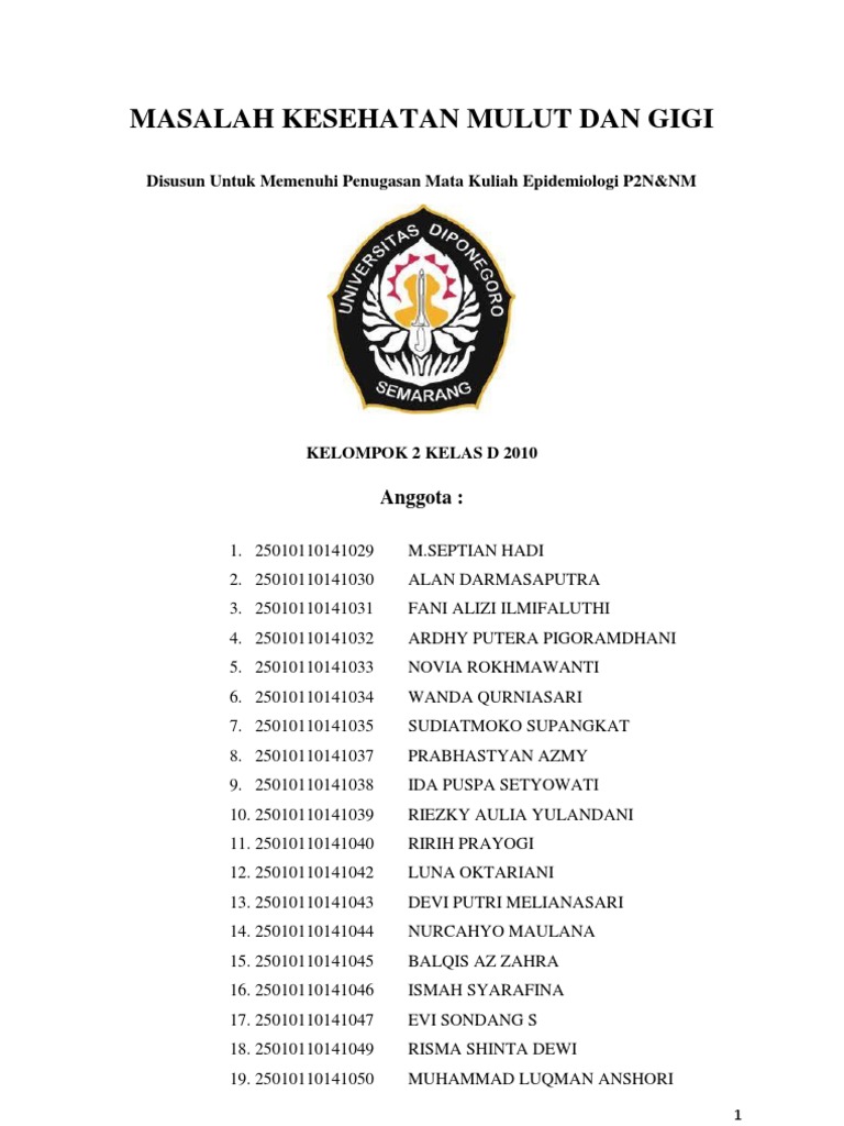 Makalah Kesehatan Mulut Dan Gigi