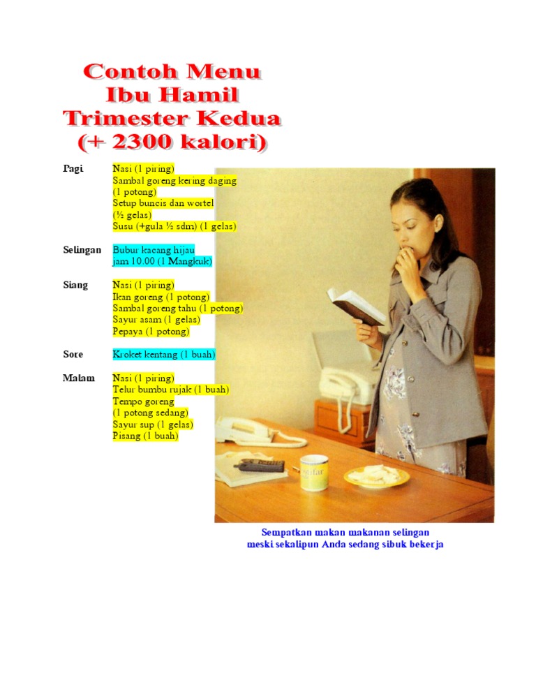 Menu Makan Malam Ibu Hamil Trimester 1 Englshf