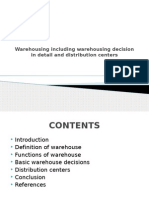 Warehousing Including Warehousing Decision in Detail and Distribution
