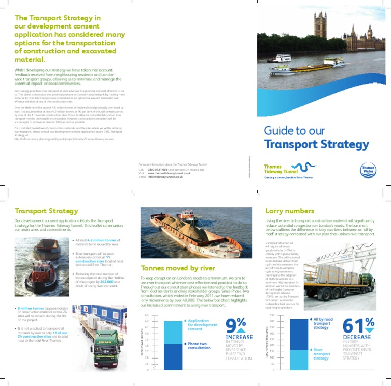 Thames Tideway Tunnel Transport Strategy | PDF | Truck | Industries