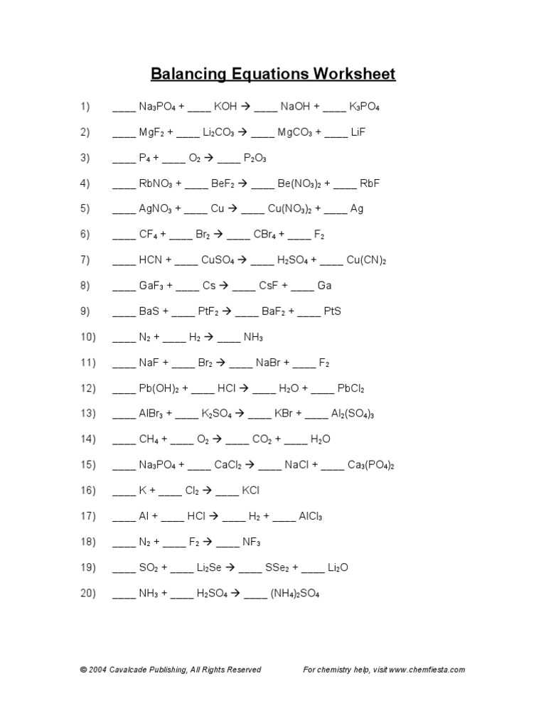Worksheets Chemfiesta Balancing Equations Worksheet collection of chemfiesta worksheets sharebrowse balancing equations worksheet delibertad