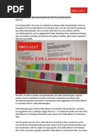 Test Samples Before Manufacturing Massive EVA Film Laminated Glass