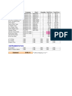 Resonator Demo: Material Company Part # Quantity Unit Price Total Price