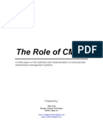 Role of CMMS, work orders