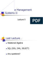 Database Management Systems II Lecture 5 Views, Transactions, T-SQL, Stored Procedures & Triggers