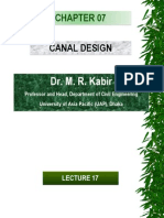 Canal Design: Dr. M. R. Kabir