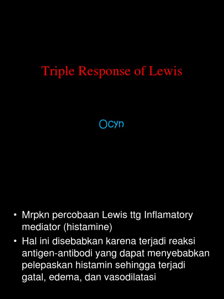 Triple Response of Lewis