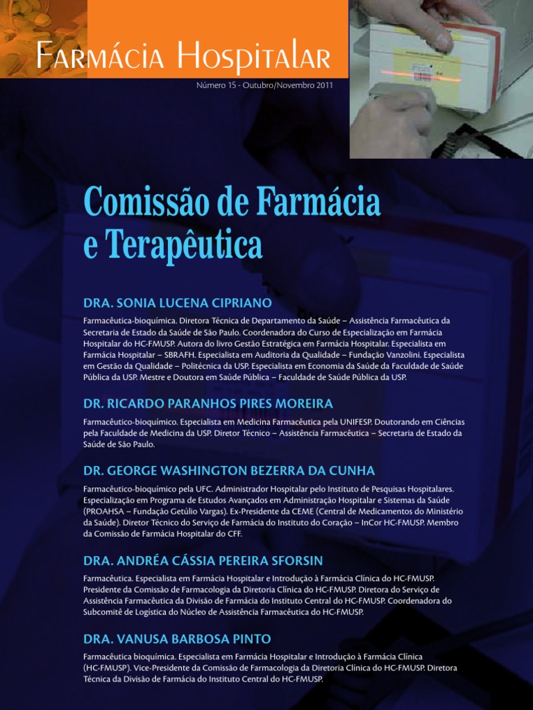 Farmácia Hospitalar - Comissão de Farmácia e Terapêutica | PDF ...