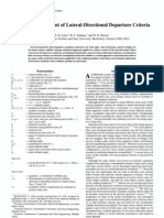 Unified Development of Lateral Directional Departure Criteria