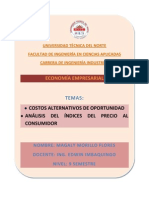 Costos de Oportunidad e Ipc