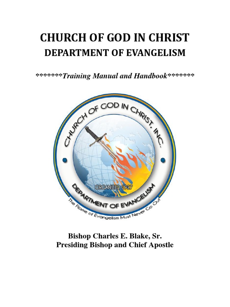 Cogic Idoe Handbook 2013 PDF Evangelism Evangelicalism