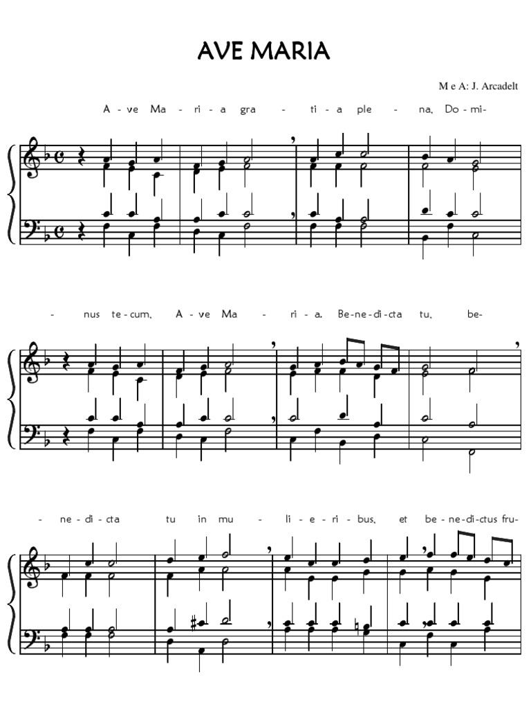 Ave Maria Di Arcadelt PDF