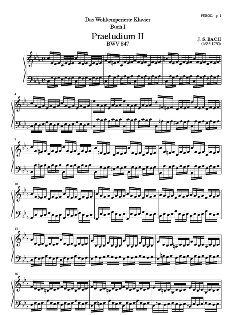 Bach Prelude And Fugue In C Minor Sheet Music Pdf
