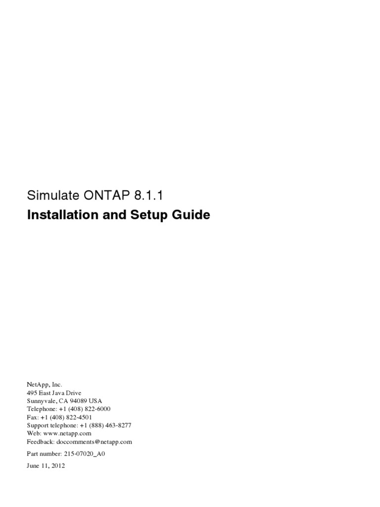 Data Ontap Simulator PDF | PDF | V Mware | Virtual Machine